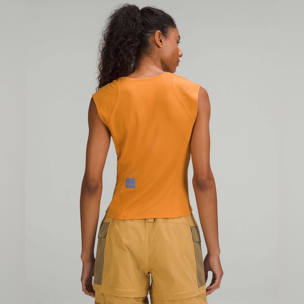 Lululemon Athletica Cap Sleeve Hiking Tank Top in Autumn Orange
